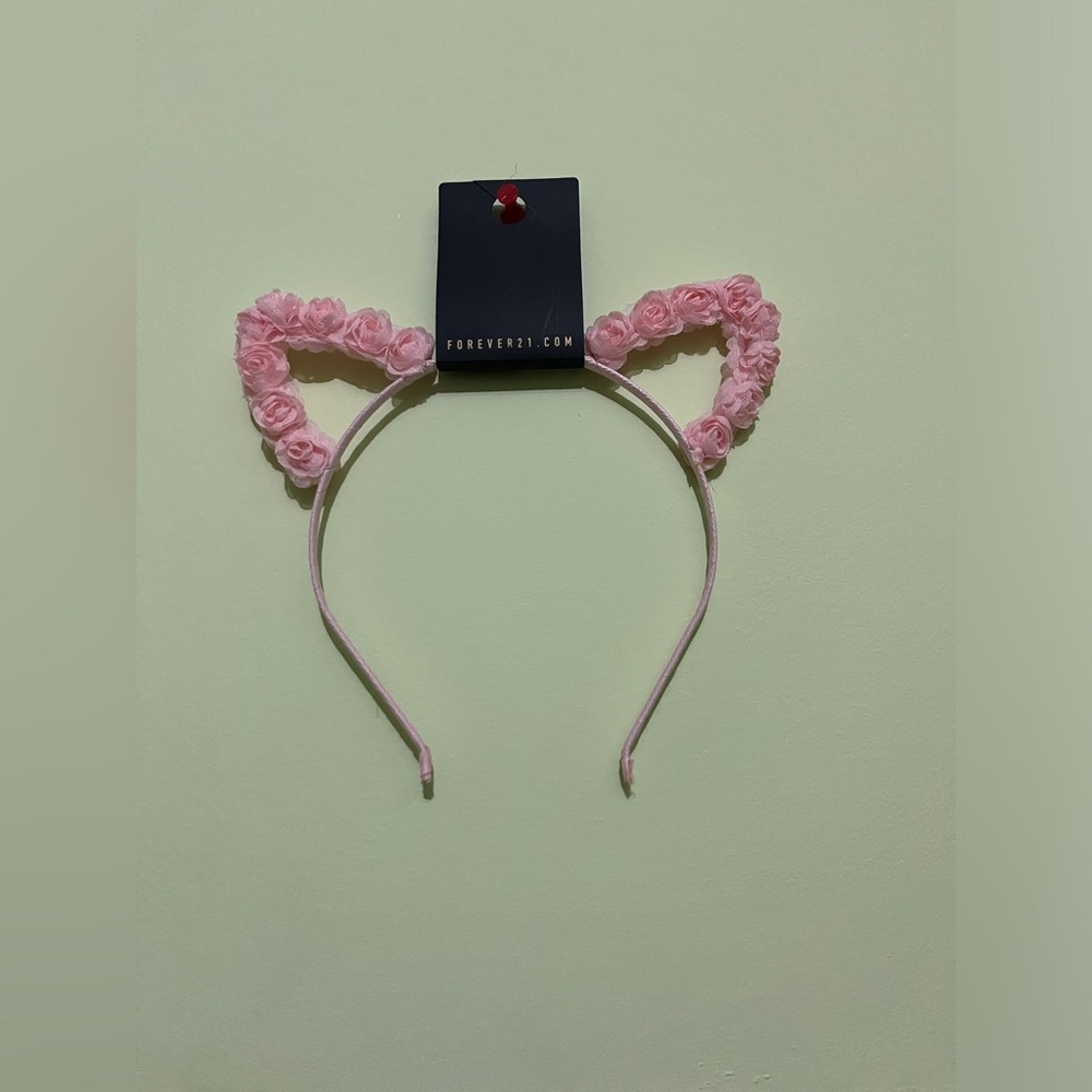 Forever 21 - pink flower cat ear headband